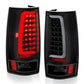 ANZO 2007-2014 Chevy Tahoe LED Taillight Plank Style Black w/Clear Lens 311321