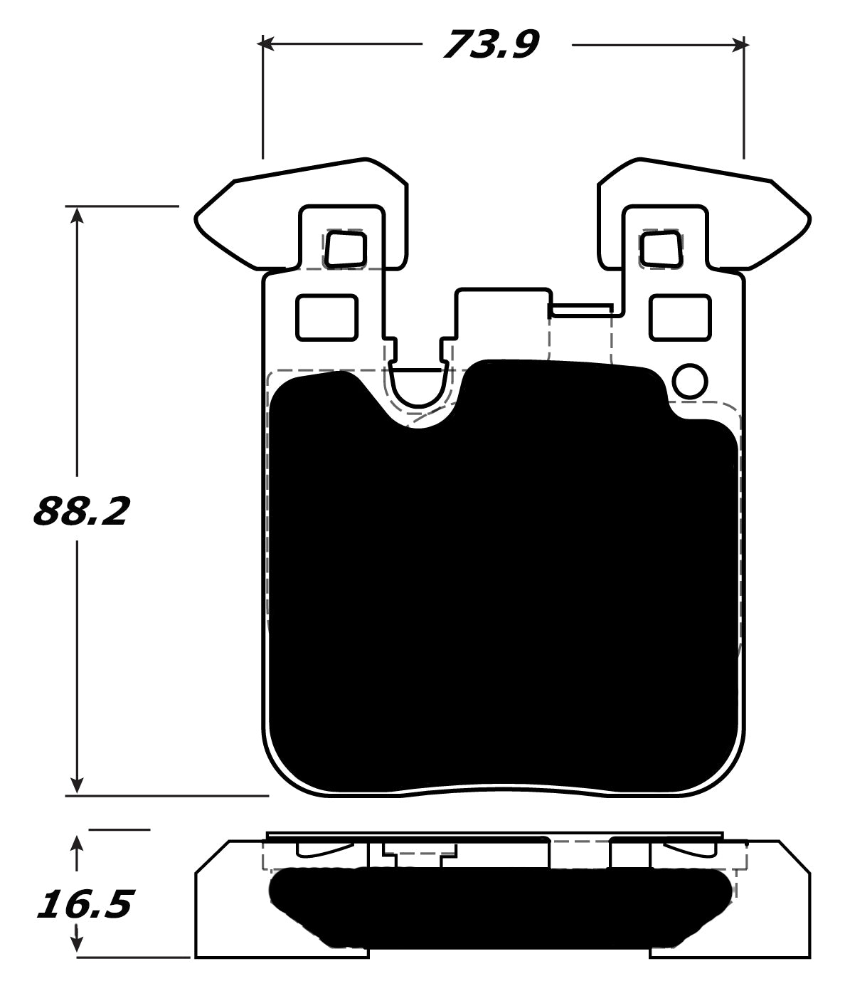 Porterfield Brake Pads for 2016 BMW 228i/228ix - M Sport Brakes w/ 340mm Front Discs
