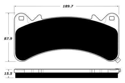 Porterfield Brake Pads for 2018 GMC Yukon Denali 2WD w/6 Piston BBK