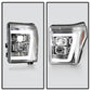 Spyder Ford F250/350/450 11-16 V2 High-Power LED Headlights-White Light Bar-Chrome PRO-YD-FS11V2PL-C 5087881