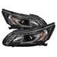 Spyder Honda Accord 2013-2015 4DR Projector Headlights Light Bar DRL Black PRO-YD-HA13-LBDRL-BK 5080530