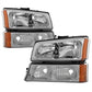 SPYDER Xtune Chevy Silverado 2500HD 03-06 Crystal Headlights w/ Bumper Lights Chrome HD-JH-CSIL03-AM-C-SET 5064912