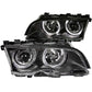 Anzo 1999-2001 BMW 3 Series E46 Projector Headlights w/ Halo Black