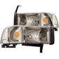 Anzo 1994-2001 Dodge Ram Crystal Headlights Chrome