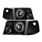 SPYDER Xtune Ford Ranger 93-97 Projector Headlights w/ Corner Lights Black PRO-JH-FR93-SET-BK 9029387