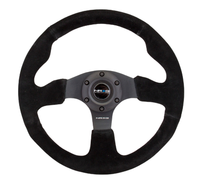 NRG Reinforced Steering Wheel (320mm) Suede w/Black Stitch