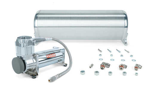 Air Lift 18in FLO Tank w/ Viair 444c Compressor (Incl. Fittings & Tank Mounting Hardware) 27762