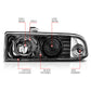 Anzo 1998-2005 Chevrolet S-10 Projector Headlights w/ Halo Black