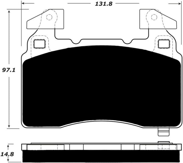 Porterfield Brake Pads for 2015 CADILLAC CTS Performance Brakes 345MM AWD