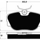 Porterfield Brake Pads for 1992 MERCEDES-BENZ 190E 2.6L w/ASR