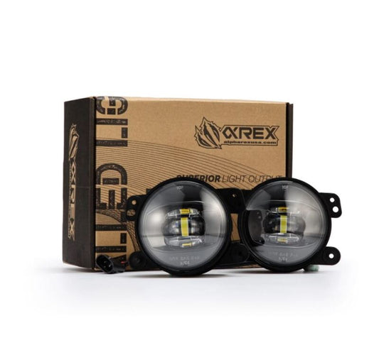 AlphaRex Universal Chrysler/Dodge/Hummer/Jeep DoubleTap Dual Color LED Proj Fog Lights - White/Amber 210004 *Discontinued