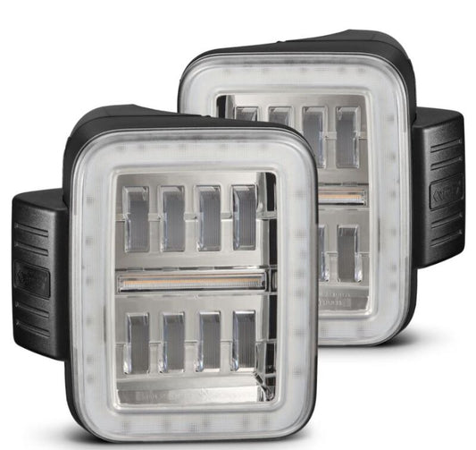 AlphaRex 19-24 Jeep Gladiator JT Nova-Series Prismatic LED Tail Lights - Chrome 602060 *Discontinued