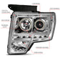 Anzo 2009-2014 Ford F-150 Projector Headlights w/ Halo Chrome (CCFL) G2