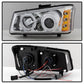 Spyder Chevy Silverado 1500 03-06 Projector Headlights LED Halo LED Ambr Reflctr Ch PRO-YD-CS03-AM-C 5009463