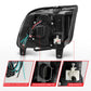 ANZO 05-09 Ford Mustang (w/Factory Halogen HL Only) Projector Headlights w/Light Bar Black Housing 121566