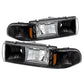 SPYDER Xtune Chevy Caprice 91-96 / Impala 91-96 1Pc LED Crystal Headlights Black HD-ON-CCP91-1PC-LED-BK 5031631