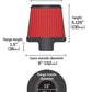 AEM Induction AEM 2.50 inch Short Neck 5 inch Element Filter Replacement 21-201DK