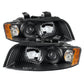 SPYDER Xtune Audi A4 02-05 Halogen Only Crystal Headlights Black HD-JH-AA402-AM-BK 9025938