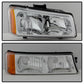 SPYDER Xtune Chevy Silverado 2500HD 03-06 Crystal Headlights w/ Bumper Lights Chrome HD-JH-CSIL03-AM-C-SET 5064912