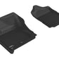 3D MAXpider 2016-2019 Nissan Titan Crew Cab Kagu 1st Row Floormat - Black L1NS08411509