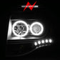 Anzo 2007-2014 Ford Expedition Projector Headlights w/ Halo Black