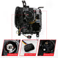 ANZO 2014-2015 Gmc Sierra 1500 Projector Headlight Plank Style Black w/ Switchback (Halogen Type) 111487