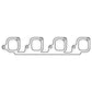 Cometic Gasket Cometic Ford 335 Series V8 .064in AM Exhaust Manifold Gasket Set - 4BBL Heads C15104