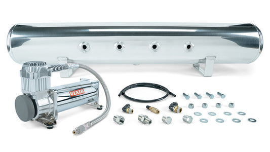 Air Lift Performance 5 Gal Polished Tank & VIAIR 444C Comp  - (No Mgmt System Included) 27804