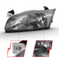 ANZO 1997-1999 Toyota Camry Crystal Headlight Chrome Amber(OE) 121555