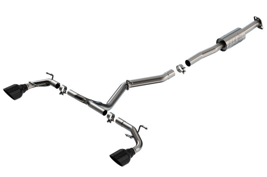 Borla 22-23 Subaru BRZ/Toyota GR86 2.4L RWD AT/MT ATAK Catback Exhaust - Black Chrome Tips 140910BC