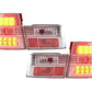 BMW 5-series E34 Chrome Clear LED Taillights Set (1988-1994)
