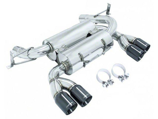 Megan Racing Axle-Back Exhaust - 2.5" Piping, Quad 3" Stainless Black Chrome Tips for 2008-2011 BMW M3 Base