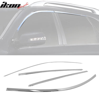 2011-2013 Kia Sorento Chrome 4PCS RH LH Window Top Molding Trim ABS