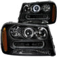 Anzo 2002-2009 Chevrolet Trailblazer Projector Headlights w/ Halo Black