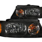 Anzo 1998-2002 Lincoln Navigator Crystal Headlights Black