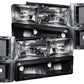 Anzo 1994-1998 Chevrolet C1500 Crystal Headlights Black