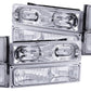 Anzo 1994-1998 Chevrolet C1500 Crystal Headlights w/ Halo Chrome w/ Signal