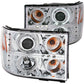 Anzo 2007-2013 Gmc Sierra 1500 Projector Headlights w/ Halo Chrome