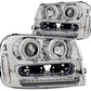 Anzo 2002-2009 Chevrolet Trailblazer Projector Headlights w/ Halo Chrome