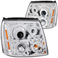 Anzo 2002-2006 Cadillac Escalade Projector Headlights w/ Halo Chrome (CCFL)