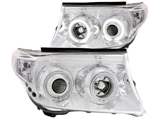 Anzo 2008-2009 Toyota Land Cruiser Projector Headlights w/Halo Chrome CCFL