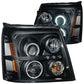 Anzo 2003-2006 Cadillac Escalade Projector Headlights w/ Halo Black (CCFL)