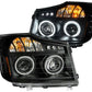 Anzo 2008-2015 Nissan Titan Projector Headlights w/ Halo Black (CCFL)