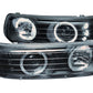 Anzo 1999-2002 Chevrolet Silverado 1500 Projector Headlights w/ Halo Black