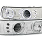 Anzo 1999-2002 Chevrolet Silverado 1500 Projector Headlights w/ Halo Chrome