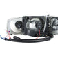 Anzo 1999-2006 Gmc Sierra 1500 Crystal Headlights w/ Halo and LED Black