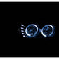 Anzo 1999-2006 Gmc Sierra 1500 Crystal Headlights w/ Halo and LED Black
