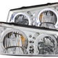 Anzo 2003-2006 Chevrolet Silverado 1500 Crystal Headlights w/ Halo Chrome
