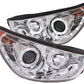 Anzo 2010-2014 Hyundai Tucson Projector Headlights w/ 2 Halos Chrome