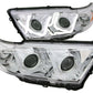 Anzo 2011-2013 Toyota Highlander Projector Headlights w/ U-Bar Chrome